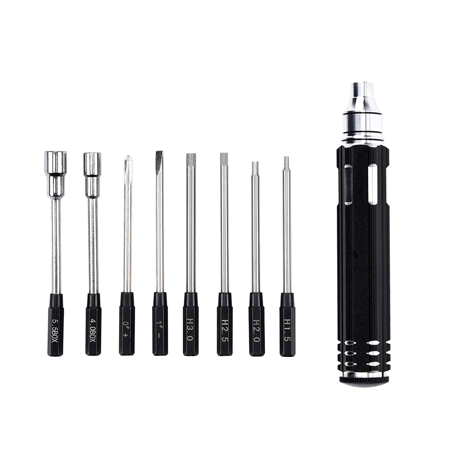 8で1、ドライバーセット、六角ソケットRCツールキット、RC車トラッククローラーヘリコプタードローンボ..