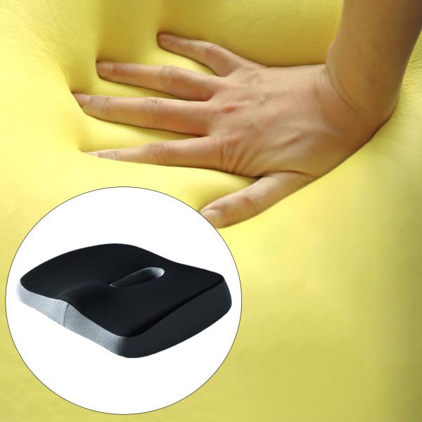 尾骨の痛みを和らげる椅子のためのメモリフォームシートクッション整形の快適さ黒