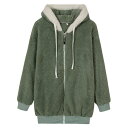 カジュアルな女性のジャケットのオーバーコート暖かい柔らかいトレンディな冬のフリースコートMグリーン