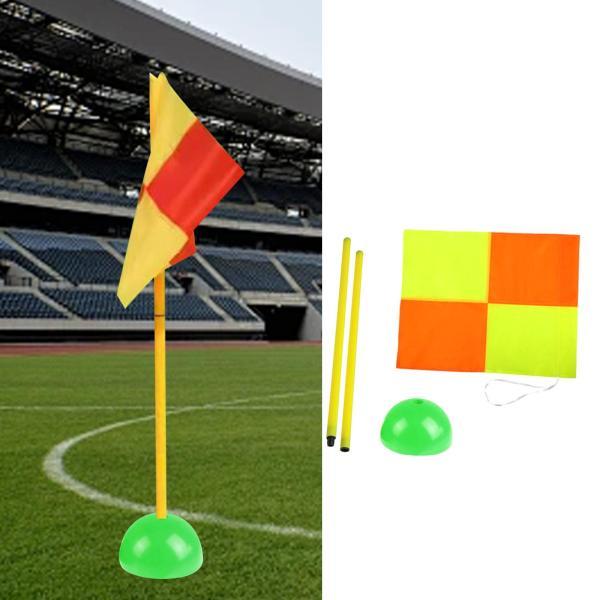 サッカーコーナーフラッグ サッカーアジリティポール 大人用トレーニングスポーツフラッグ ゲーム用 2..