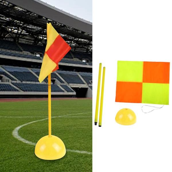 サッカーコーナーフラッグ サッカーアジリティポール 明るい色の旗 多目的トレーニングスポーツフラッ..
