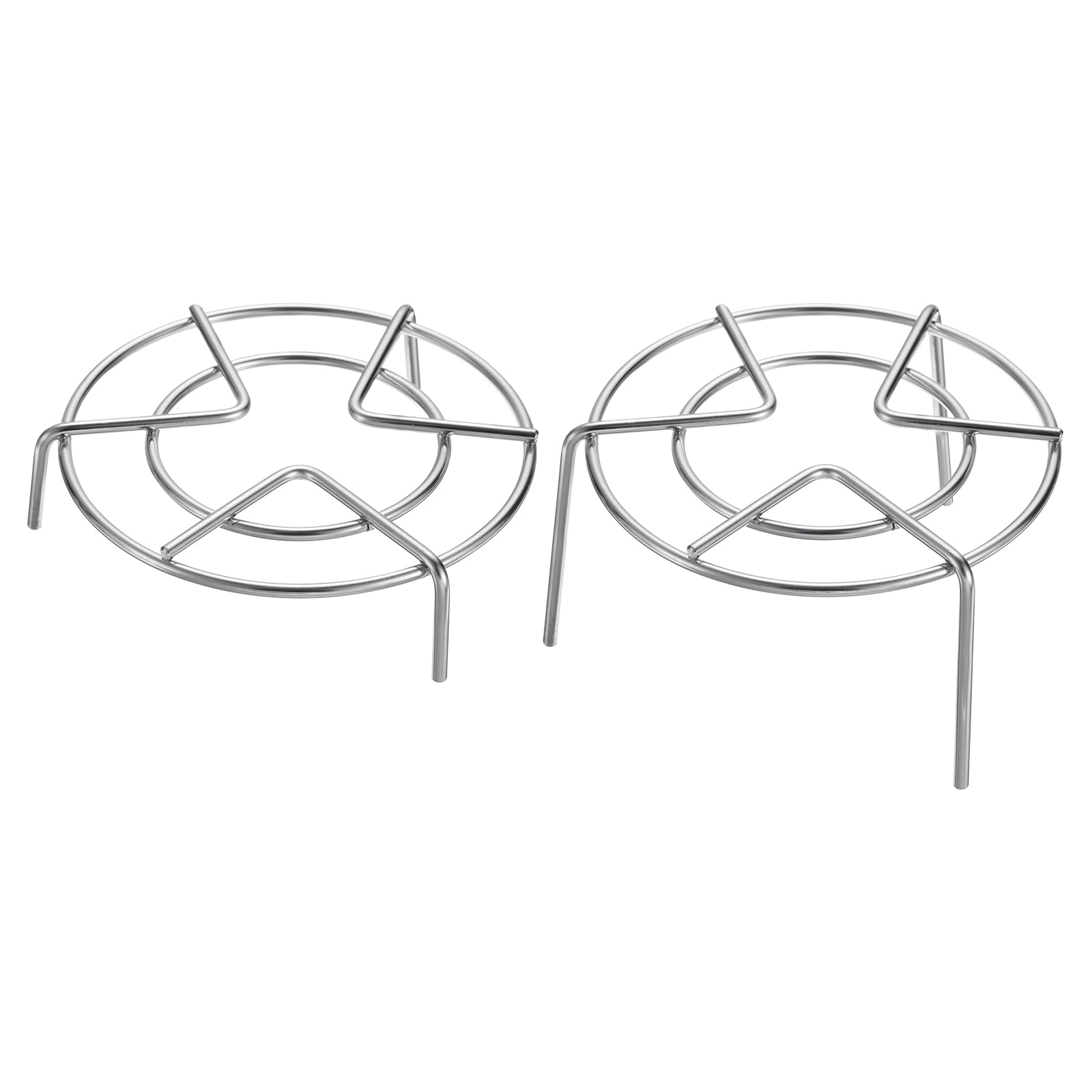 T 2個セット スチームラ ック 5.1"直径 ステンレス製トリベット 蒸し器 ラ ック バスケット 鍋 電気圧..