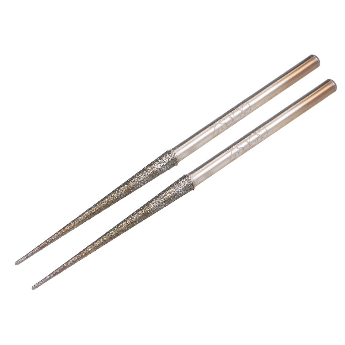 Tミニダイヤモンドバ リビット 研削ドリル カービングロータリーツール ガラス石セラミック用 2.35 mmシャンク 2.6 mmコニアル 2個