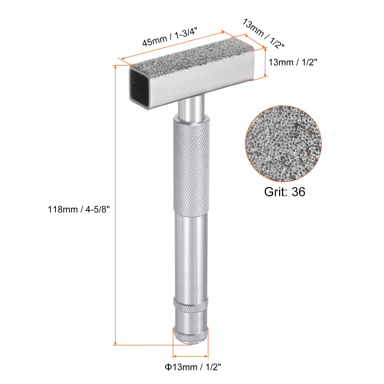 T 研削砥石ドレッサー 36グリット ダイヤモンド研削ホイール 石のドレッシングツール 平らなダイヤモンドコーティング表面付き 研削 ツルーイング バリ取りホイール用 シルバー 2個