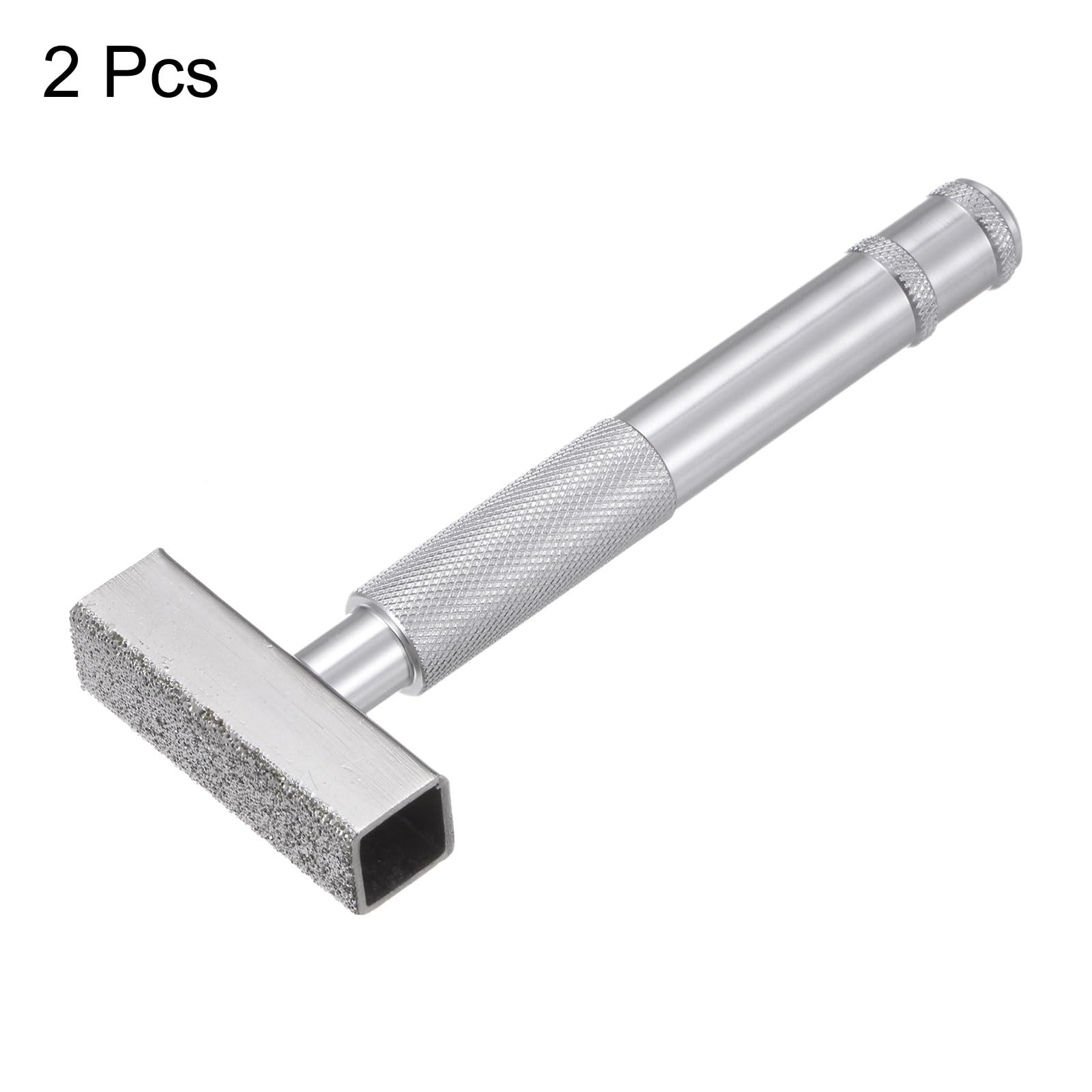 T 研削砥石ドレッサー 36グリット ダイヤモンド研削ホイール 石のドレッシングツール 平らなダイヤモンドコーティング表面付き 研削 ツルーイング バリ取りホイール用 シルバー 2個