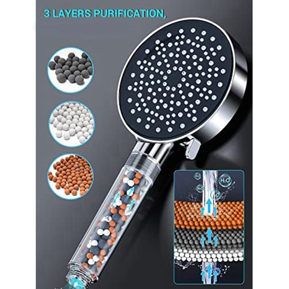 フィルター付節水シャワー 6種類ノズル レインシャワーブースター 省エネシャワー シャワーヘッド