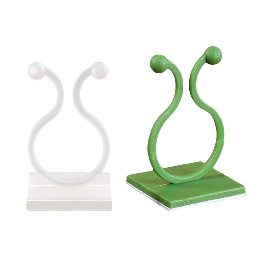 160個の植物クライミングウォールフィクスチャクリップ、自己接着フック付きウォールプラントホルダーつる植物クライミングウォールフィクサー-A