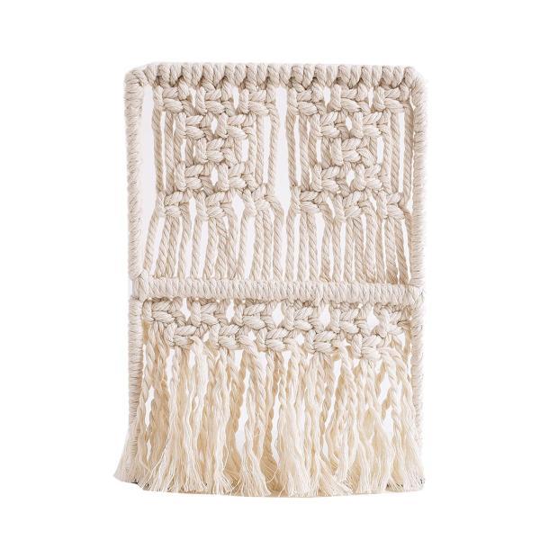 マクラメ ブックエンド ストッパー ホルダー 本棚 ブックサポート オーガナイザー 滑り止めシェルフ バインダー アイアン ブック