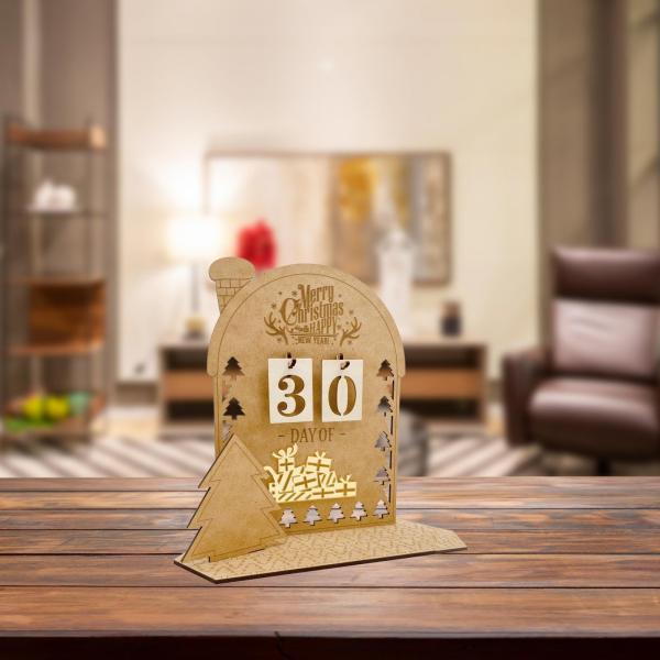 クリスマス木製 DIY アドベントカレンダー飾り手工芸品再利用可能 20 × 20 センチメートル家庭教室テー..