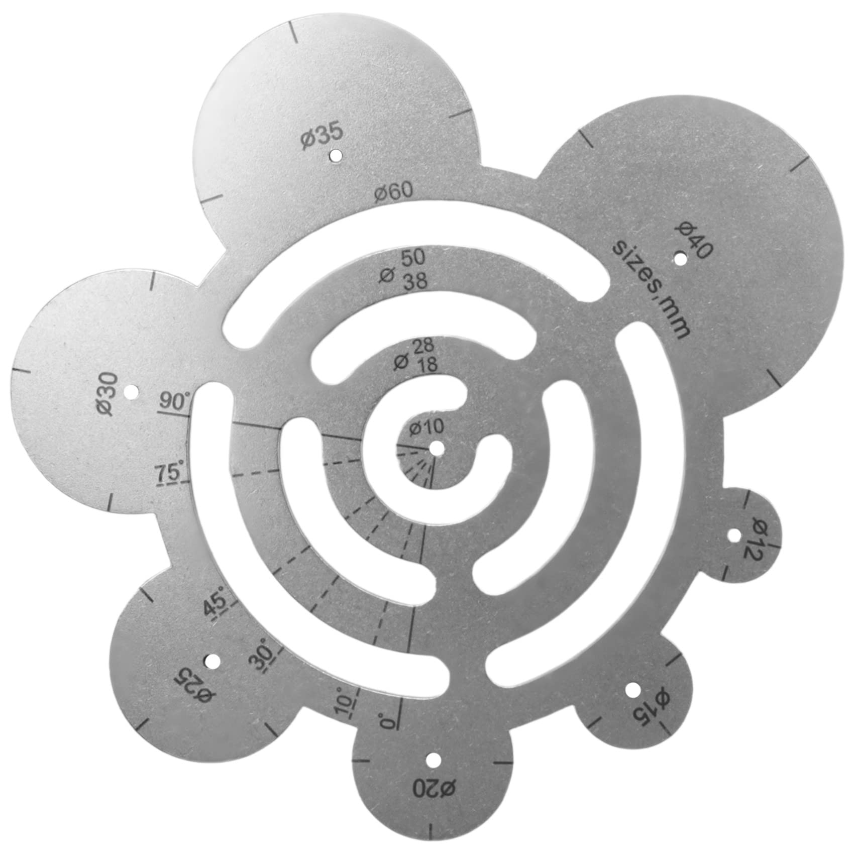 ラウンドレザーカッティングツールメタルコーナーカッティングルーラーサークルIYレザークラフトワード..