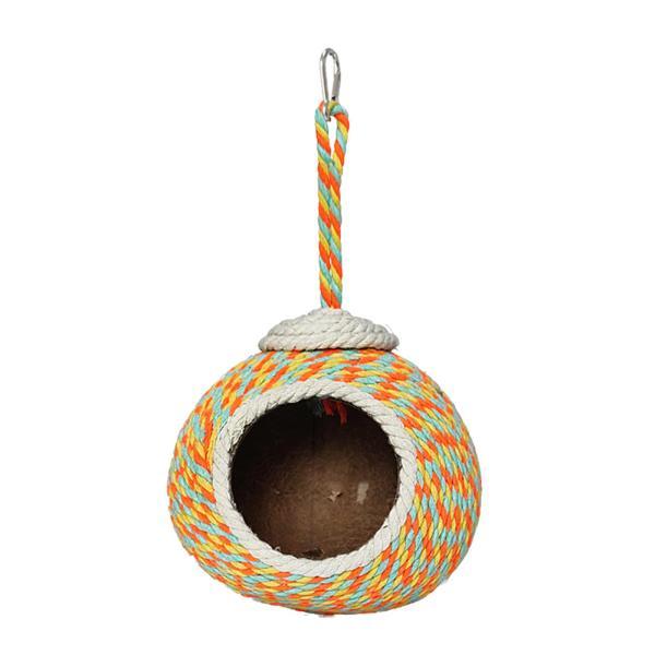 オウムの巣作り カナリア フィンチ ミソサザイ ルリツグミ フィンチ 鳥の繁殖巣 吊り下げロープ付き