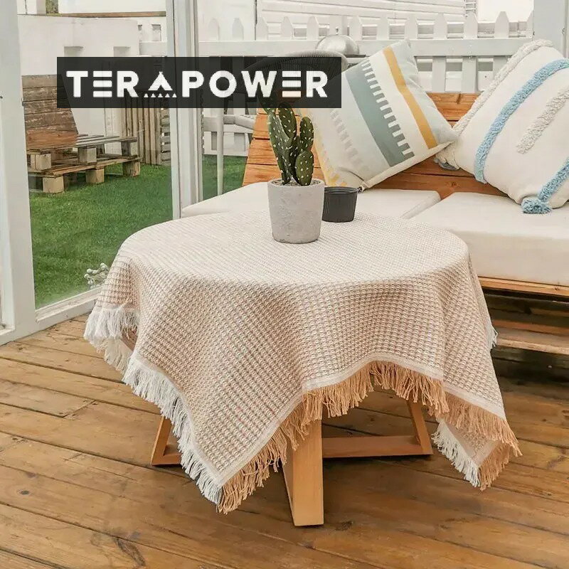 ins韓国のテーブルクロスカラークマ/レース/ロマンティックフラワー/チェックプリント復古ブルー.21297