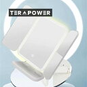 激安セール 化粧鏡 led鏡 メーキャップ鏡 ライト付 三色灯 補修鏡 母の日 三つ折り化粧鏡 充電化粧鏡 女優ミラー プレゼント 三面鏡 52LEDライト付き...