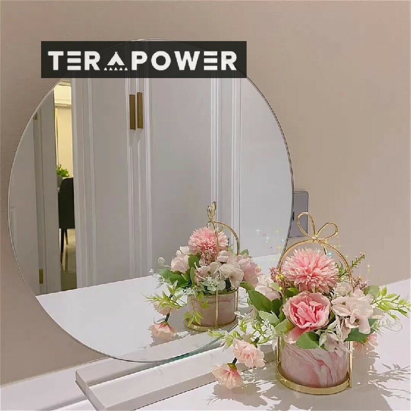 韓国 鏡 卓上ミラー 化粧鏡 室内装飾鏡 ミラー 天然大理石ベース 美しくハイエンド