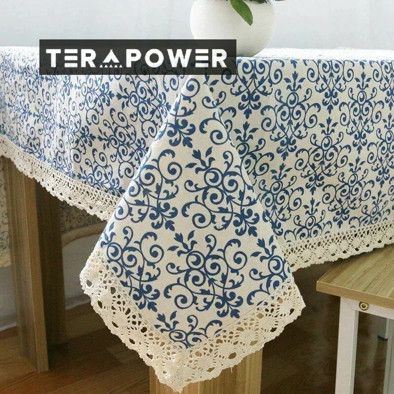 テーブルクロス　　花柄　長方形　綿麻　おしゃれ　　インテリア　食卓カバー　クッションカバー 90*90..