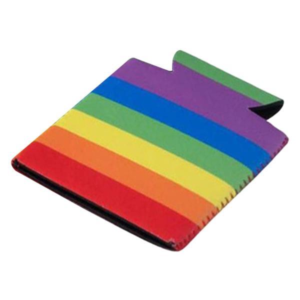 レインボー 缶クーラー スリーブ ドリンク カップ ホルダー ボトル パーティー スポーツ イベント用