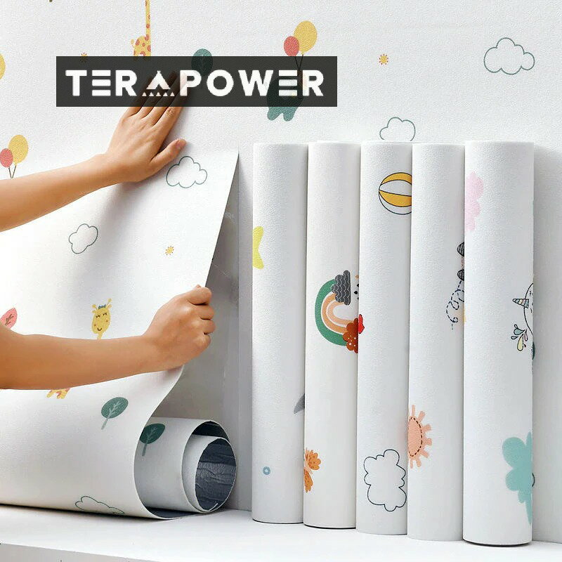 13色10M長直接貼れる防水壁紙シール接着剤不要-子供部屋インテリア装飾暖かい雰囲気をファッション DIY..
