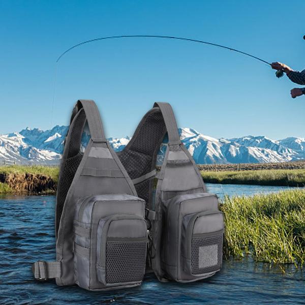 フライフィッシング ポケット ソフト フィッシング ジャケット カジュアル 旅行 ハンティング用 グレー