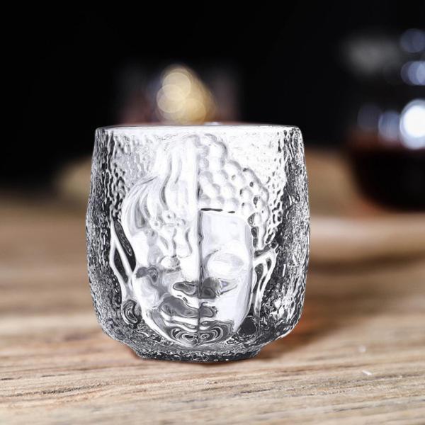 透明なコーヒー飲料のためのガラス茶碗ワイングラス禅茶碗