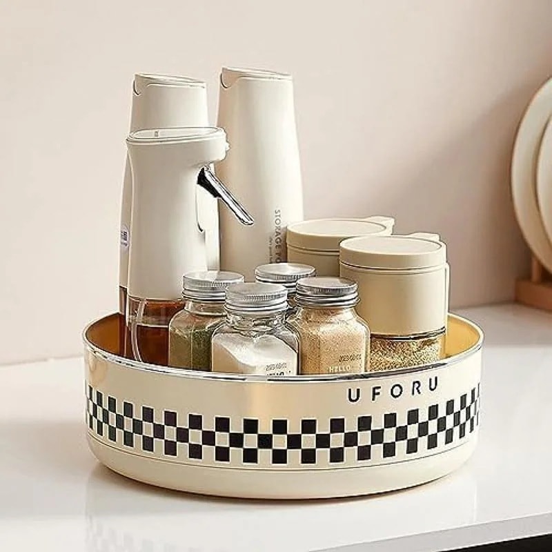 調味料ラック 調味料収納 スパイスラック スリム キッチン収納 回転式スパイスラック 省スペース ターンテーブル 食器棚 オーガナイザー