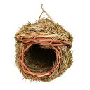 手作りのオウムの鳥の巣の家の装飾アクセサリー屋外のハンギングバードハウス家の自然工芸品パティオの外の窓の芝生