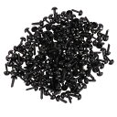 200個/個DIYドールアイズブラックプラスチックセーフティアイズにパペットドールぬいぐるみ動物玩具 - ブラック, 6MM