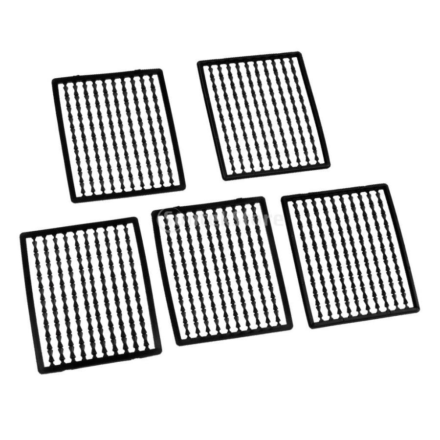 5本入り タックル ボイリー ベイト ダンベル形状 ストップ 鯉 粗い 釣り用 3色選べる - ブラック