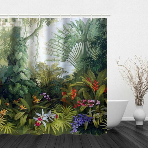 ドアマット浴室植物のための防水シャワーカーテン70.87x70.87inch ドアマット浴室植物のための防水シャワーカーテン70.87x70.87inch