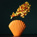セラミック花瓶シェルシェイプ花瓶クリエイティブシンプルなデザインLオレンジ