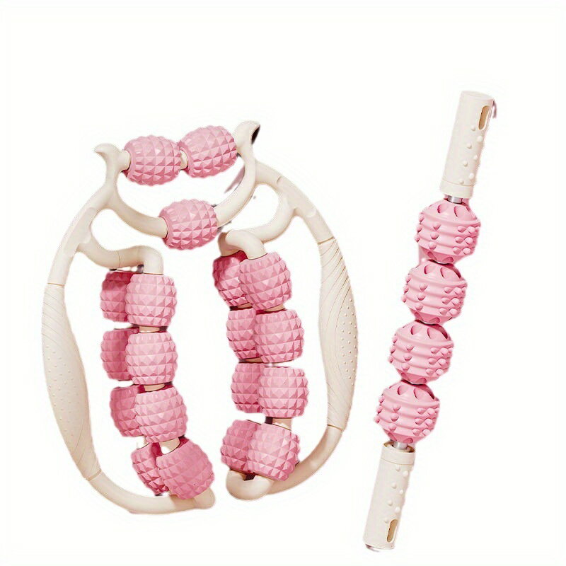 19インチのホイールマッサージローラー、円形のフィットネスレッグトレーニングクリップ、筋肉のリラッ..