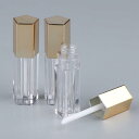 3x 5ml空のリップグロスチューブリップバームオイルボトル化粧リップスティックコンテナゴールド