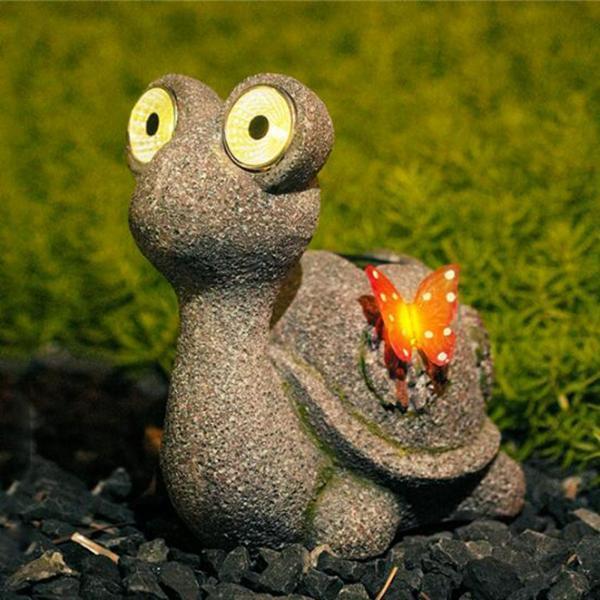 芝生の装飾のカメのためのライトが付いている太陽の庭の軽い動物の図