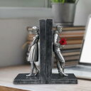 装飾ブックエンド、モダンブックスタンド、ブックオーガナイザーサポート、恋人像樹脂フィギュアブックエンド、デスクリビングルームホームオーナメン