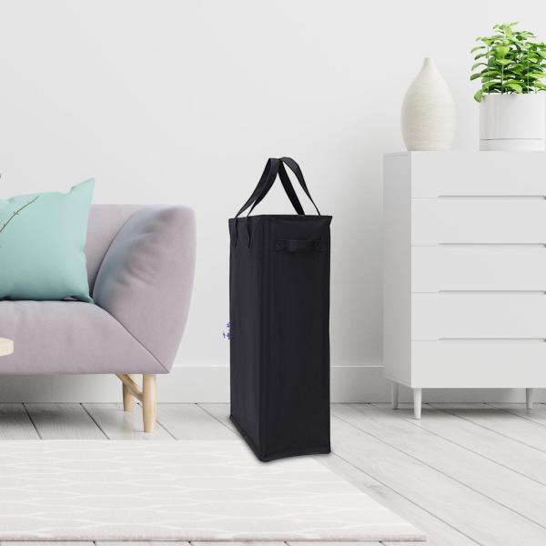 折りたたみ式ランドリーバスケット ラージストレージビンオーガナイザー 寮の寝室用 ブラック