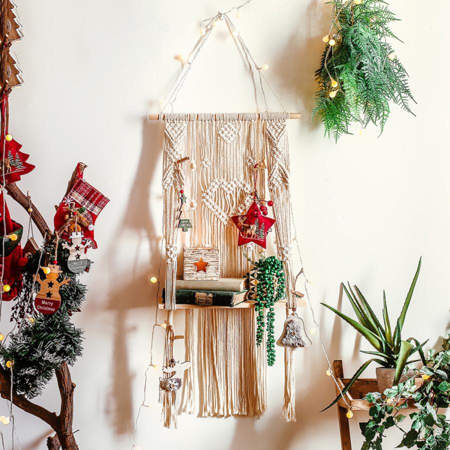 マクラメ壁のタペストリー大ボヘミアン壁の装飾結婚式の背景カーテン寝室リビングルームギャラリーベビ..