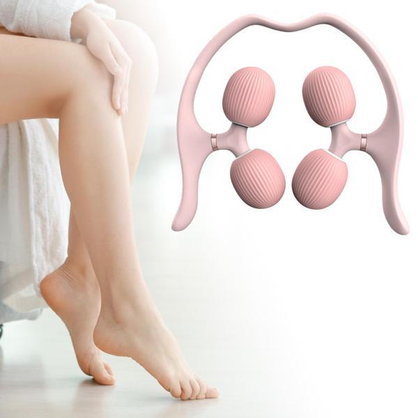マッサージローラー ディープティシューマッサージツール 脚用 肩用 太もも用 ピンク