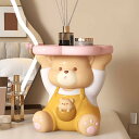 皿を捧げるクマ くまちゃん キー収納 金属 トレイ 鍵置き 小物収納 玄関収納 卓上置物 収納トレイ かわいい おしゃれ 置物 飾り 玄関 ペットサイトテープル...