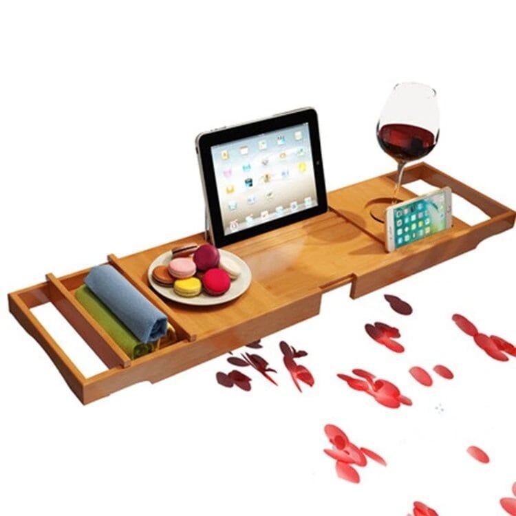 収納 滑り止め スタンド カジュアル 竹 バスタブラック クリエイティブ