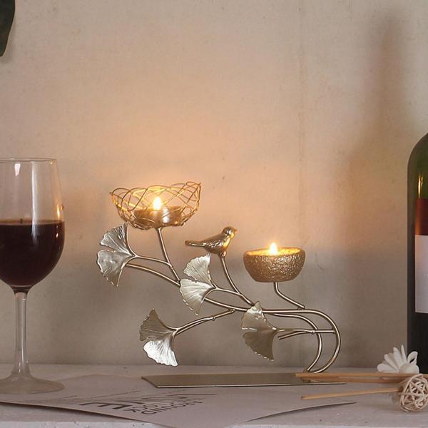 キャンドルホルダーは家の装飾のためのティーライト燭台の装飾品を立てます22x7x28cm