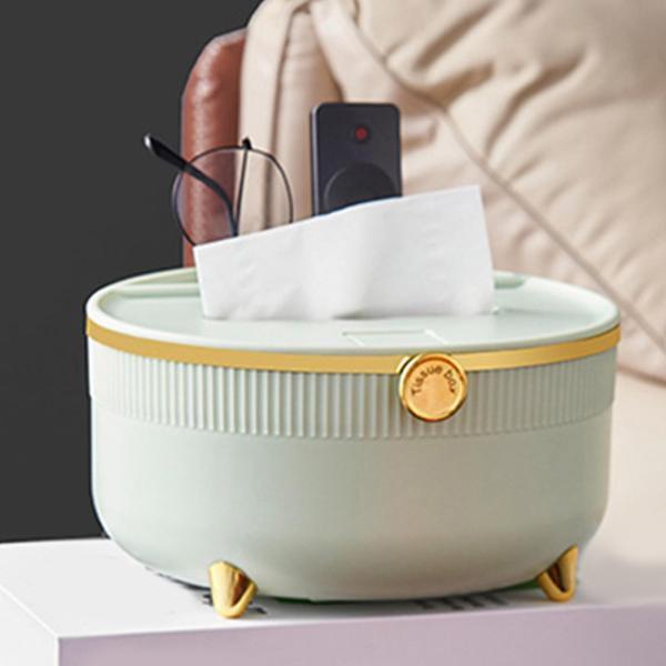 ラウンドティッシュホルダーダイニングルーム会議室用ペーパーディスペンサーグリーン