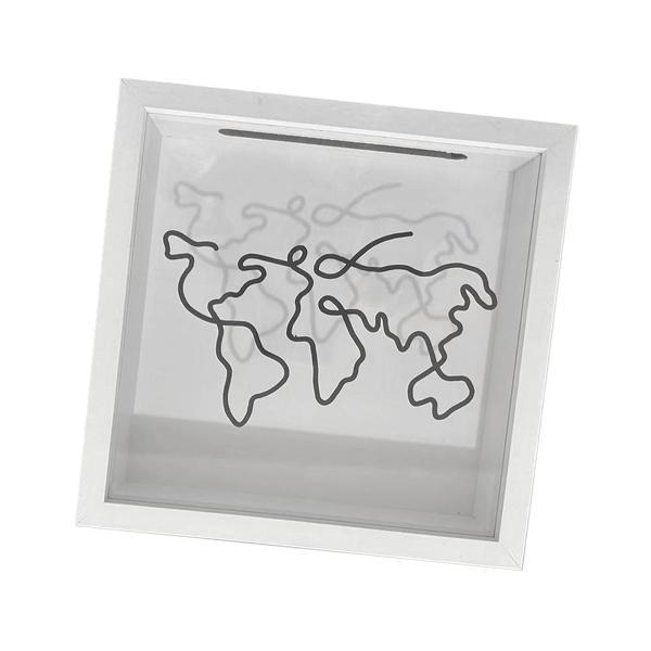 チケットコレクションボックス 多目的オーナメント 貯金箱 ポストカード 記念品ボックス パターン 20cmのサムネイル