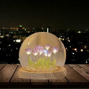 チューリップ ナイトライト DIY 電池式 ドーム ベッドルーム デコレーション 10本の花