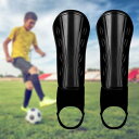 1ペアサッカーシンガードアダルトユースアジャスタブルストラップ耐久性のあるシンパッドジュニアブラック