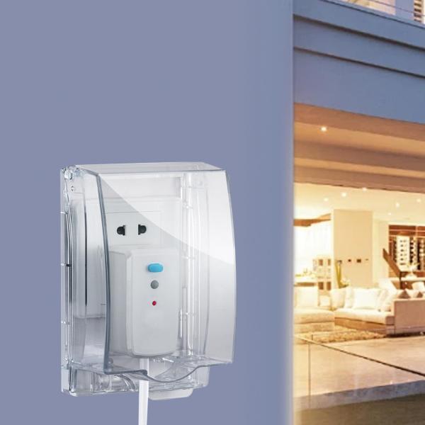 耐候性コンセントカバー 電気コンセントカバー ガーデン 屋内 バスルーム 透明