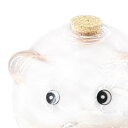ガラス製豚貯金箱 ノベルティ動物貯金箱 カフェ装飾 家庭用ガラスジャー ピンク 丸口
