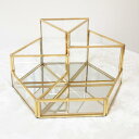 化粧品収納 アクリル製 マニキュア収納ケース メイクブラシペンケース 透明 約9.5x9.5x10cm 洗面化粧台 浴室 装飾品 おしゃれ 5つのグリッド 分離