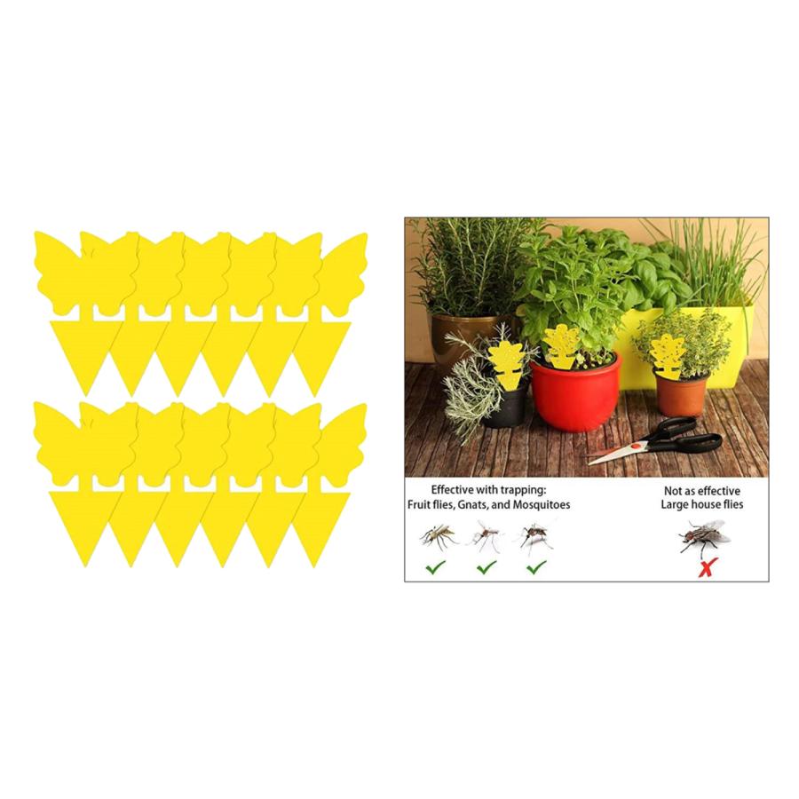 粘着トラップ 12PCS スティッキーフライボード 真菌のブナトラップ 庭の昆虫トラップ 蚊トラップ 屋内屋外 自然の害虫駆除 無毒 アブラムシ カビ コナジラミ