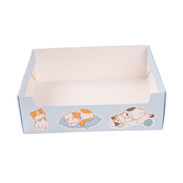 使い捨て猫トイレキティ旅行トイレトイレトイレ小動物用厚いブルー39x29x12cm