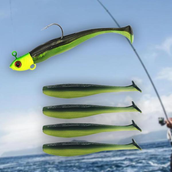 釣り餌 シリコン製トローリング餌 鯉 サーモン パーチ用人工餌 ブラック グリーン