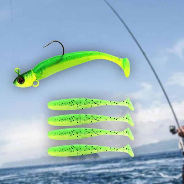 釣り餌 シリコン製トローリング餌 鯉 サーモン パーチ グリーン用人工餌